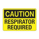 Caution Respirator Required Decal